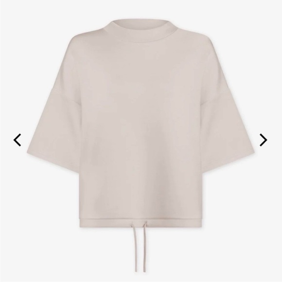 Varley Alden Short Sleeve‎ Sweat Top in Birch - Picture 2 of 10